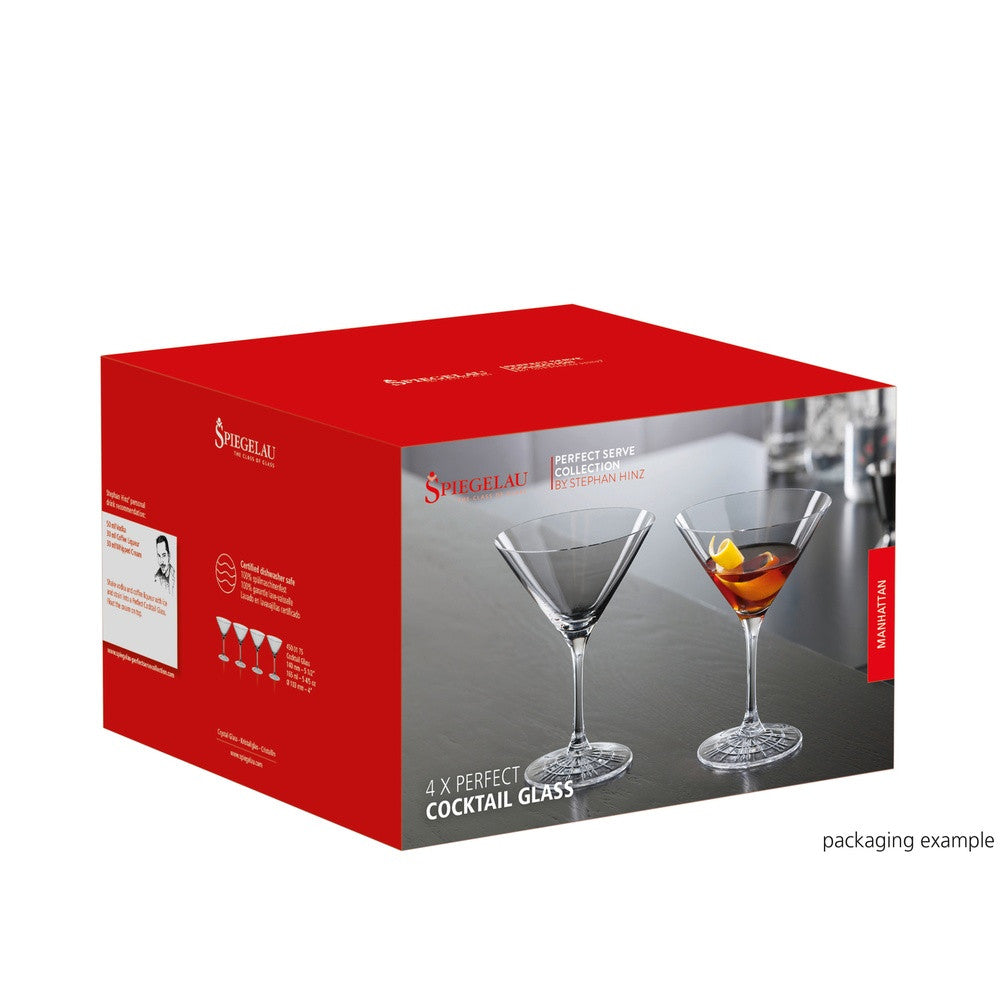 16.5 cl - Spiegelau Perfect Serve Collection Calice Cocktail Martini In Vetro Cristallino - Set 4 Pz