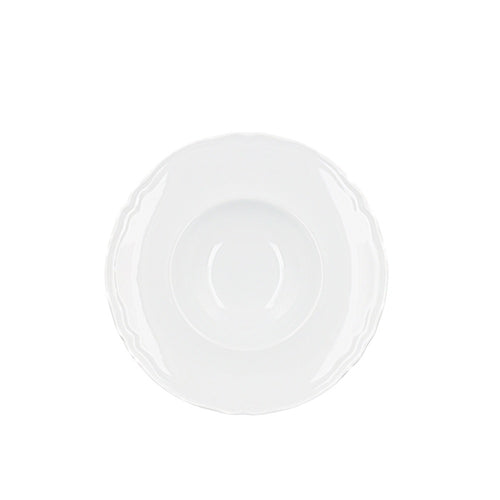 28 cm - H&H New Alba Piatto Fondo In Porcellana - Set 6 Pz