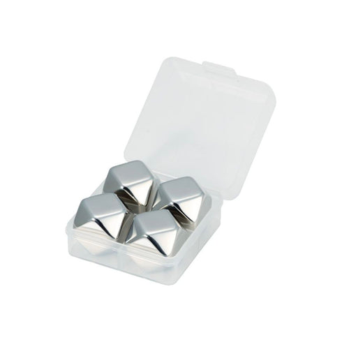 Ilsa Cubetti Ghiaccio Riutilizzabili In Acciaio Inox Set 4 Pz