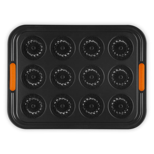 12 Forme - Le Creuset Forme Speciali Stampo Mini Ciambelle Antiaderente In Acciaio al Carbonio