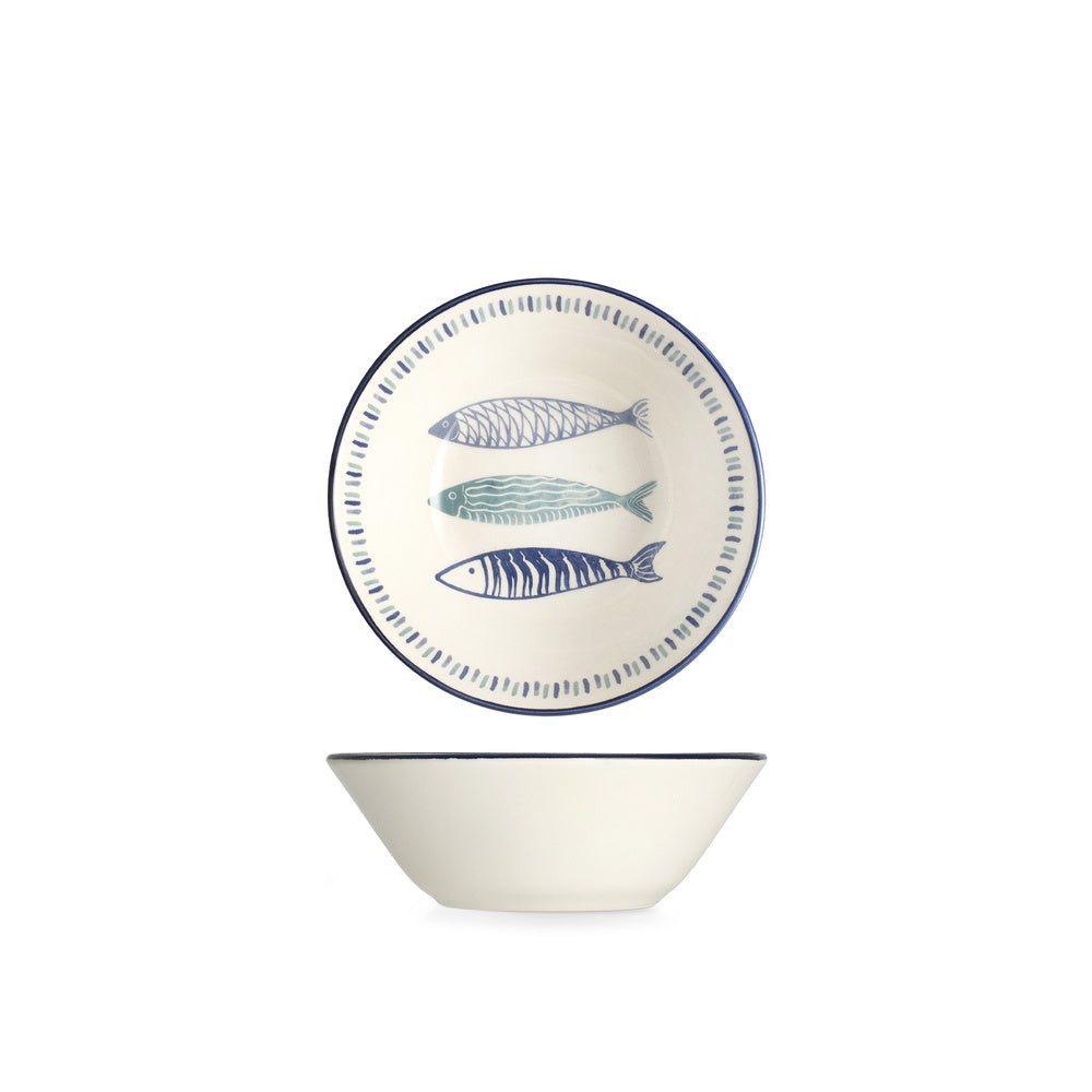 16.5 cm - H&H Sardinas Coppa In Stoneware - Set 6 Pz