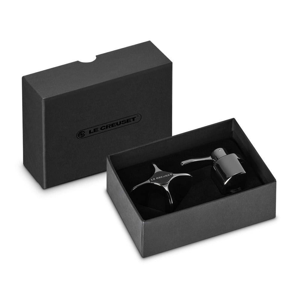 Le Creuset GS-102 Apribottiglia Stella e Tappo Corona In Metallo Set 2 Pz
