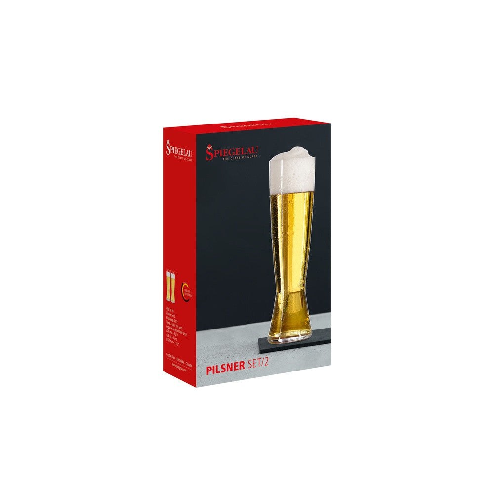 42.5 cl - Spiegelau Beer Classics Pilsner Bicchiere Birra In Vetro Cristallino - Set 2 Pz