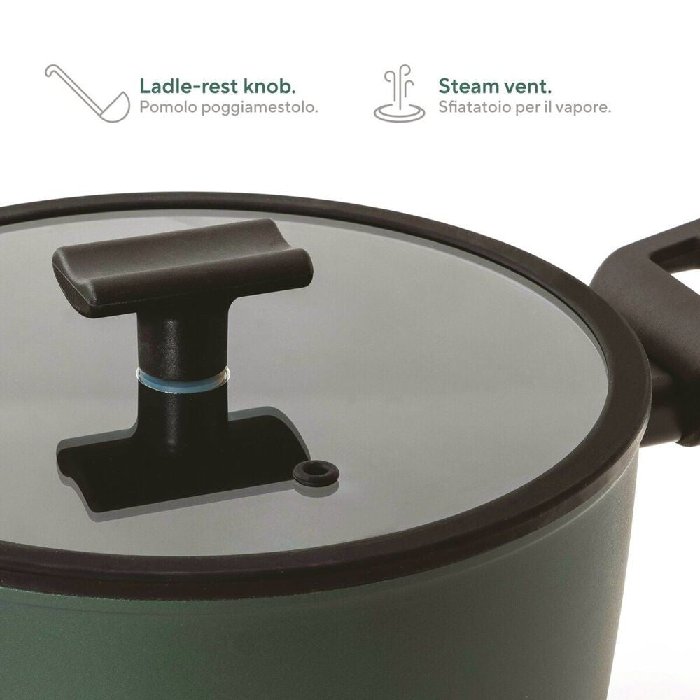 Sambonet Titan Pro Green Casseruola Bassa Antiaderente In Alluminio
