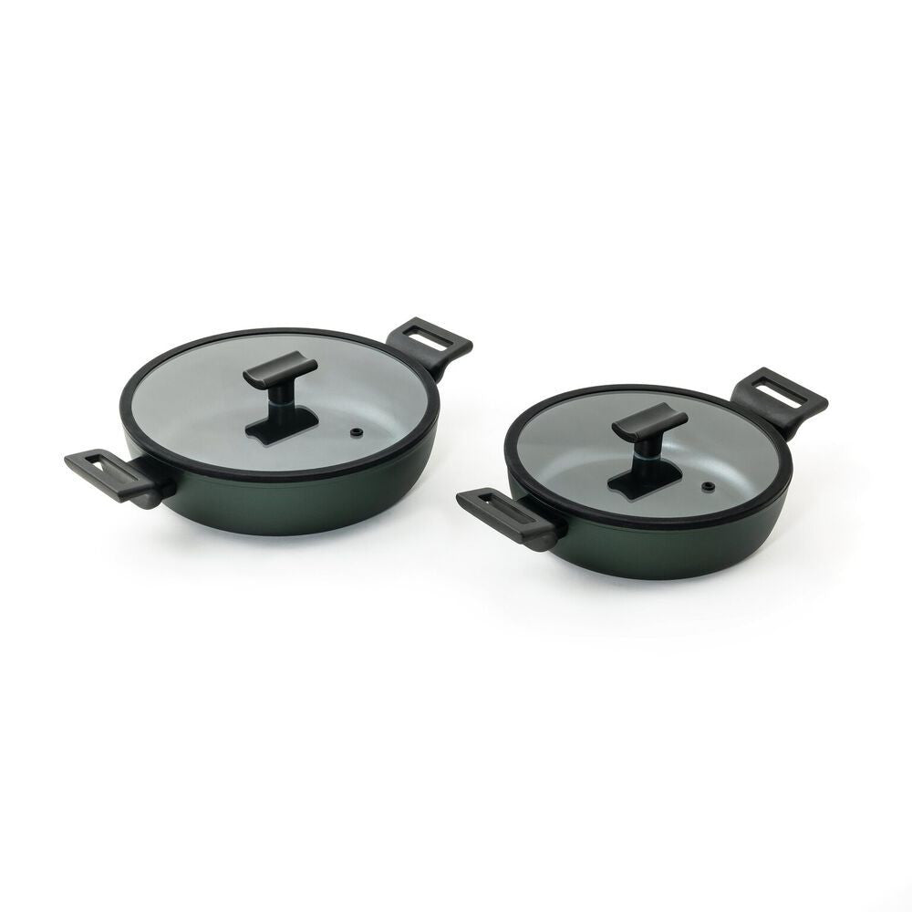 Sambonet Titan Pro Green Casseruola Bassa Antiaderente In Alluminio