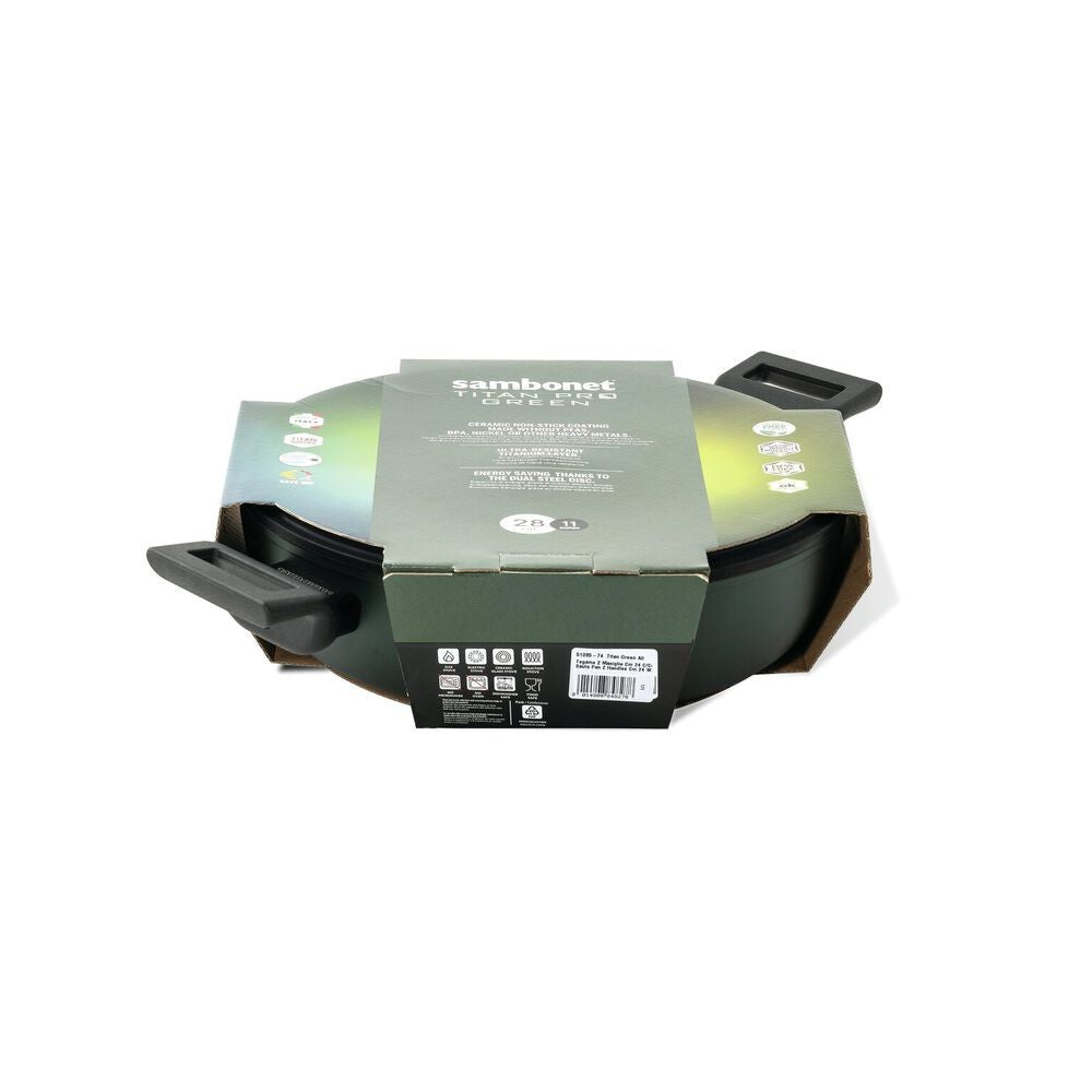 Sambonet Titan Pro Green Casseruola Bassa Antiaderente In Alluminio
