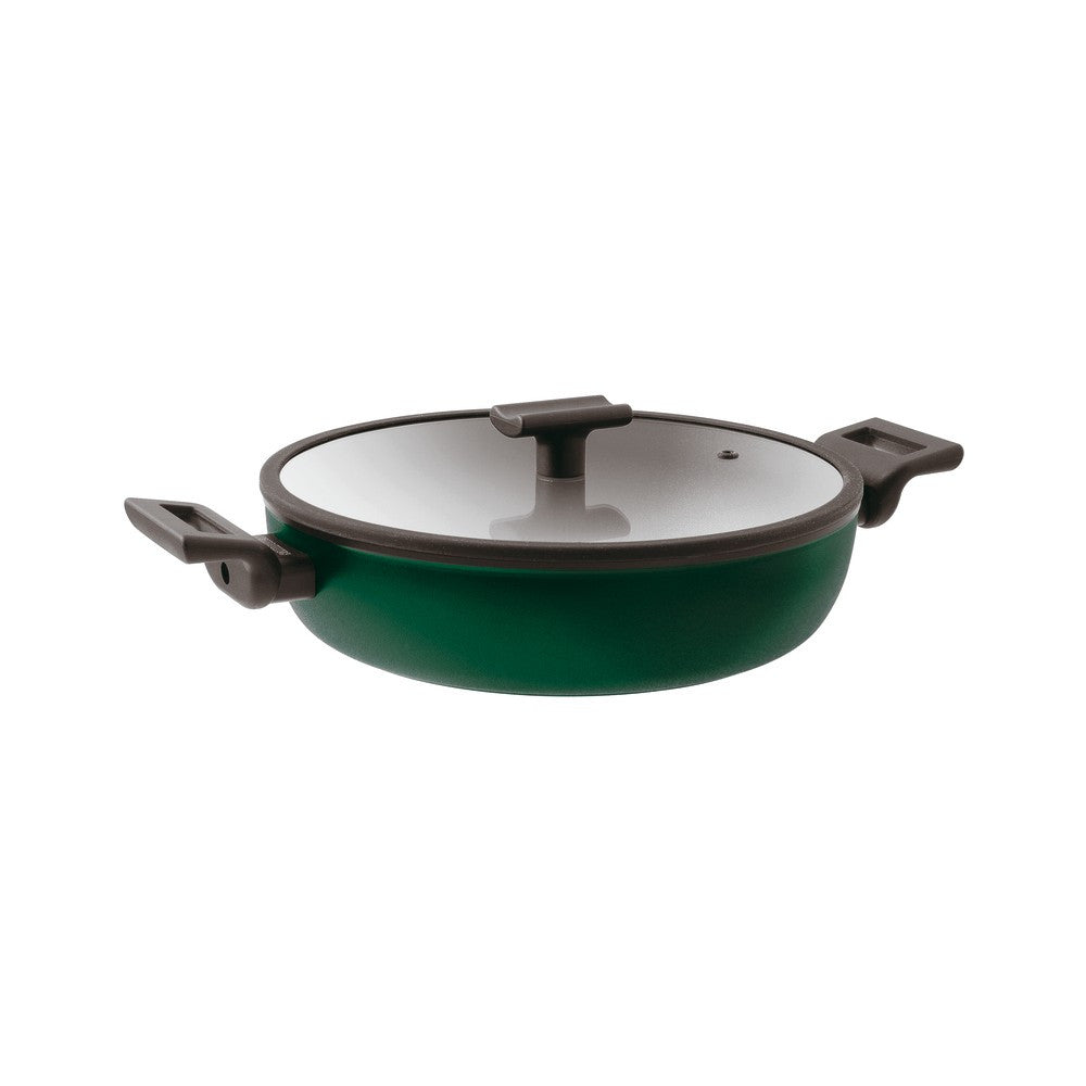 Sambonet Titan Pro Green Casseruola Bassa Antiaderente In Alluminio