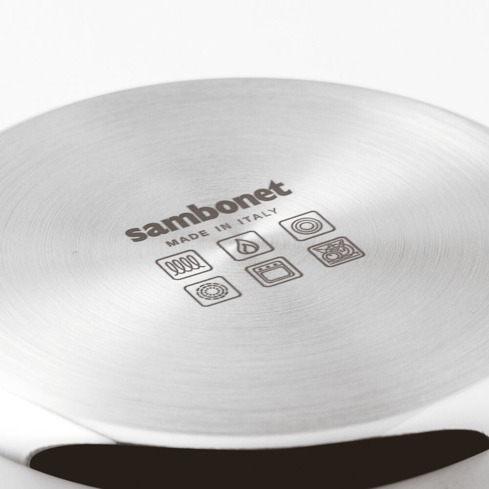 12 cm - Sambonet Home Chef Casseruola Alta Scaldaburro In Acciaio Inox