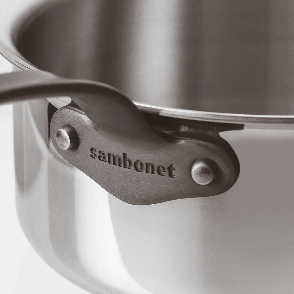 12 cm - Sambonet Home Chef Casseruola Alta Scaldaburro In Acciaio Inox