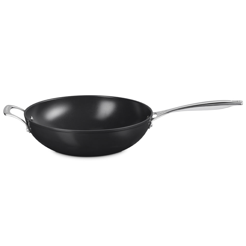 30 cm - Le Creuset Essential Wok Con Manico Lungo Con Rivestimento In Ceramica In Acciaio Inox