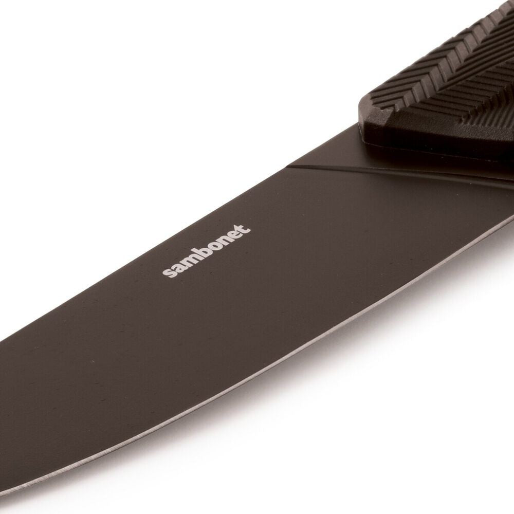 16 cm - Sambonet Black Edge Coltello Cucina In Acciaio Inox Manico In Nylon