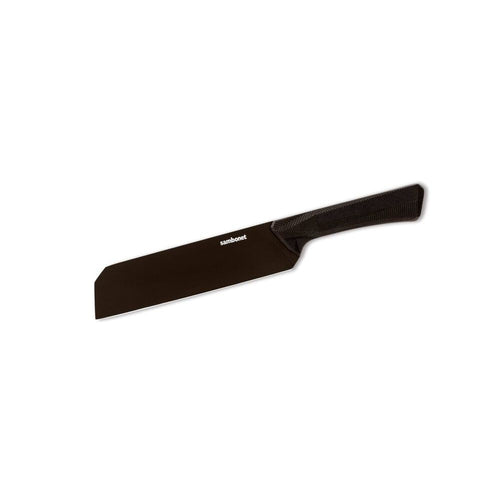 18 cm - Sambonet Black Edge Coltello Affetta Formaggio In Acciaio Inox Manico In Nylon