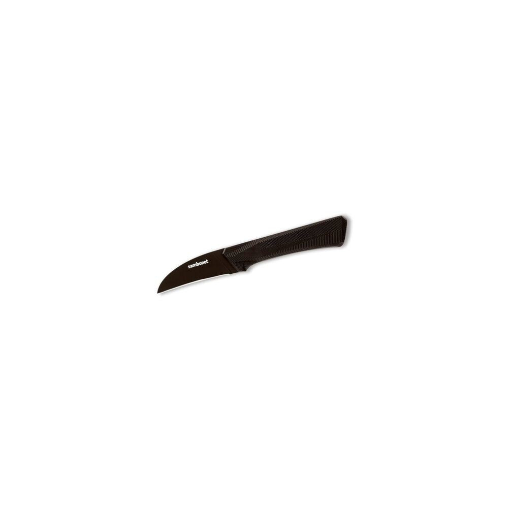Sambonet Black Edge Essential Set Coltelli Cucina In Acciaio Inox Manico In Nylon - Set 4 Pz