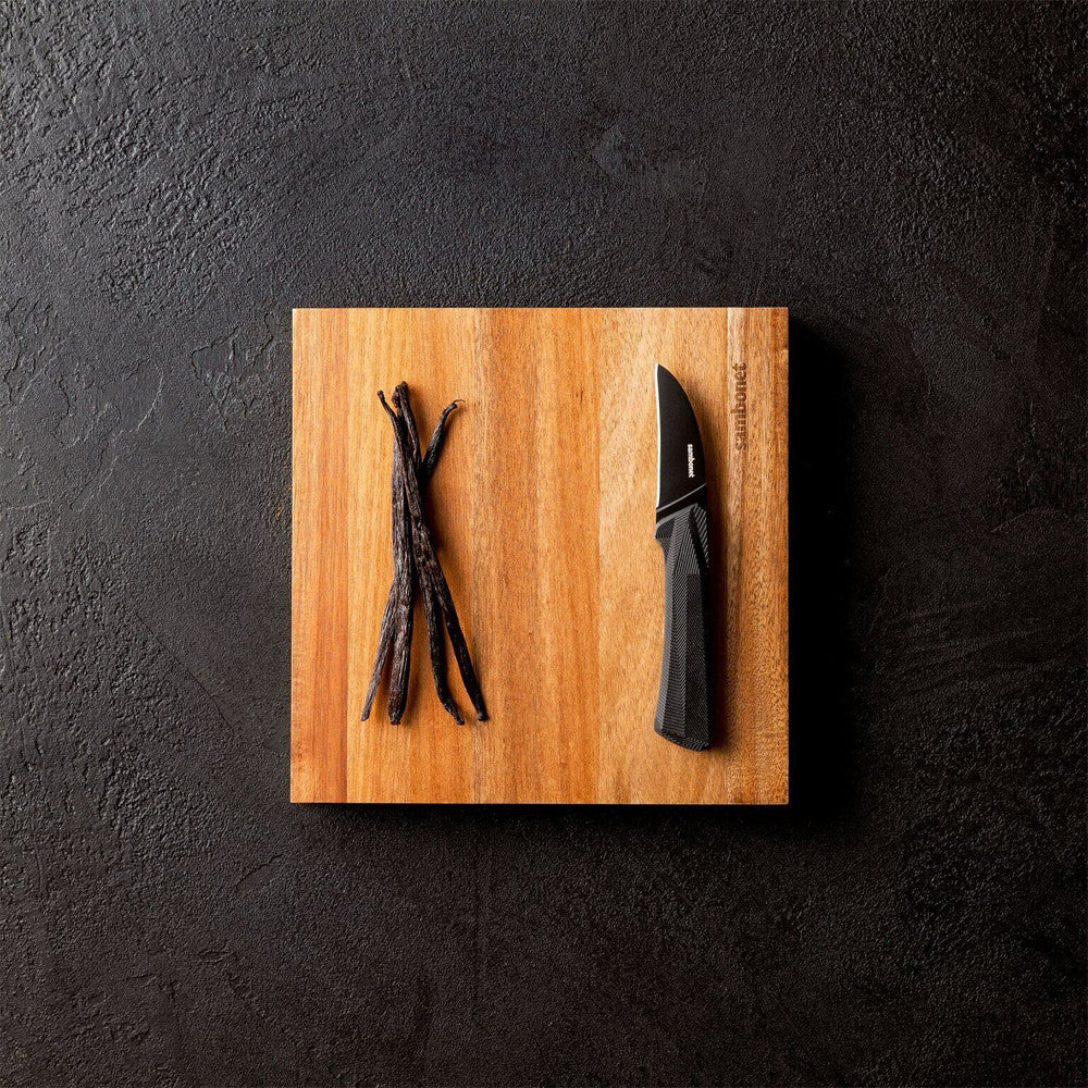 Sambonet Black Edge Essential Set Coltelli Cucina In Acciaio Inox Manico In Nylon - Set 4 Pz