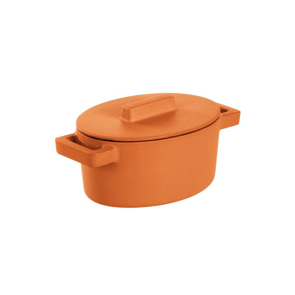 13x10 cm - Sambonet Terra.Cotto Cast Iron Tegame Basso In Ghisa Smaltata