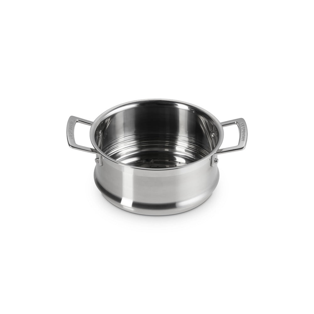 Le Creuset Acciaio Inox Casseruola Alta Con Vaporiera In Acciaio Inox