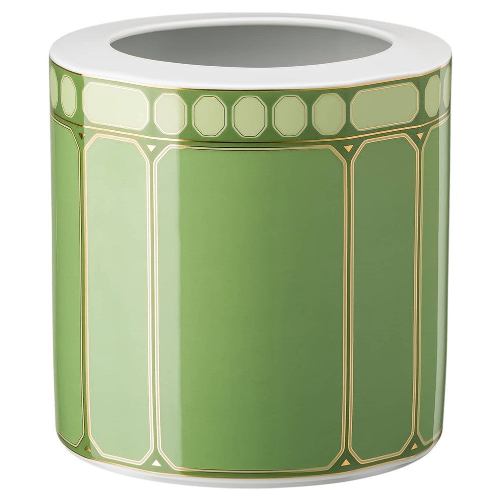 16.9 cm - Swarovski x Rosenthal Signum Vaso Rotondo In Porcellana