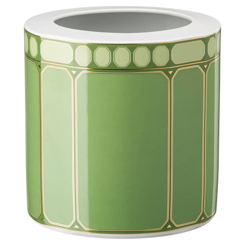 16.9 cm - Swarovski x Rosenthal Signum Vaso Rotondo In Porcellana