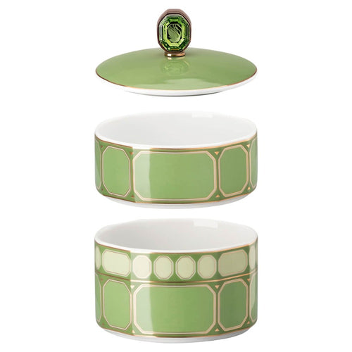 8.7 cm - Swarovski x Rosenthal Signum Scatola Cilindrica In Porcellana