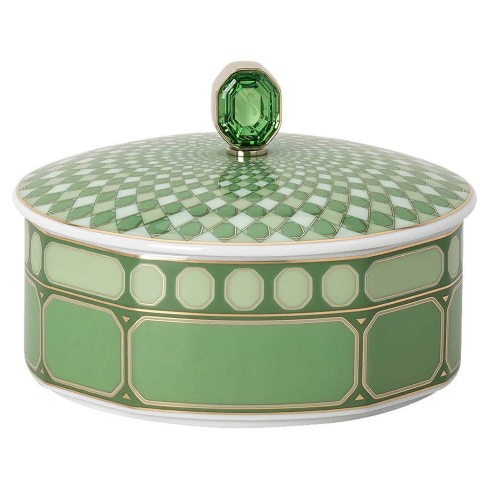 16 x 16 cm - Swarovski x Rosenthal Signum Scatola Rotonda In Porcellana