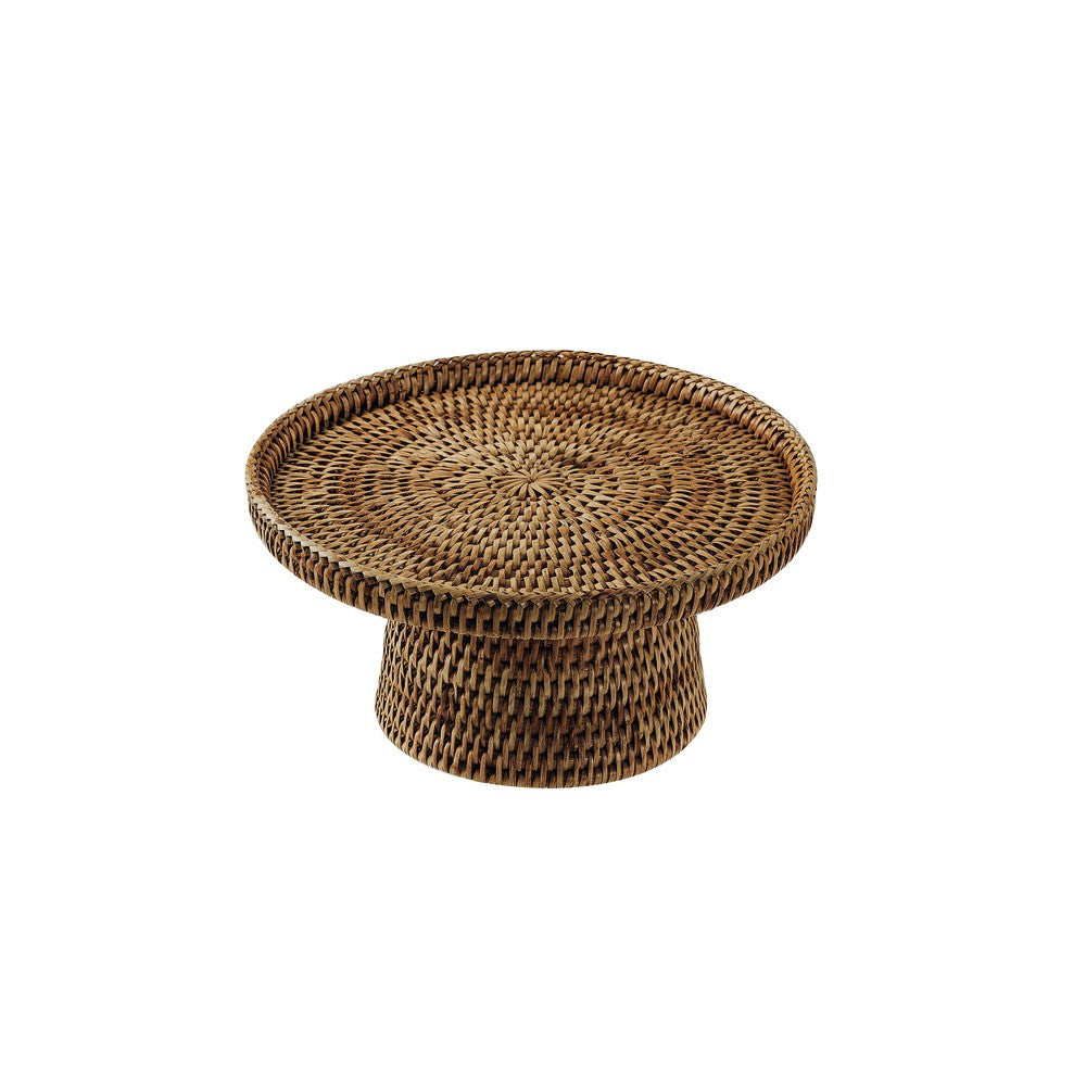 23 cm - Sambonet Radici Alzata Rotonda In Rattan
