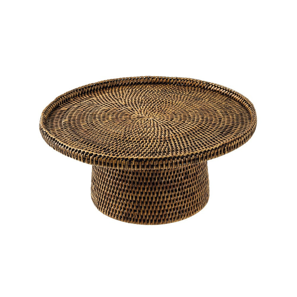38 cm - Sambonet Radici Alzata Rotonda In Rattan