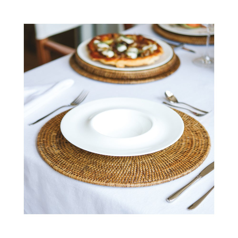 40 cm - Sambonet Radici Tovaglietta Tavola Rotondo In Rattan