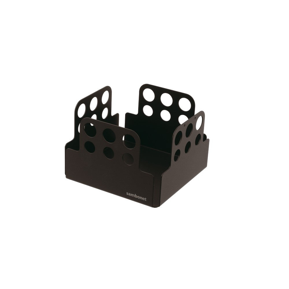 15.0x15.0 cm - Sambonet Radici Porta Tovaglioli Cubico In Acciaio Inox