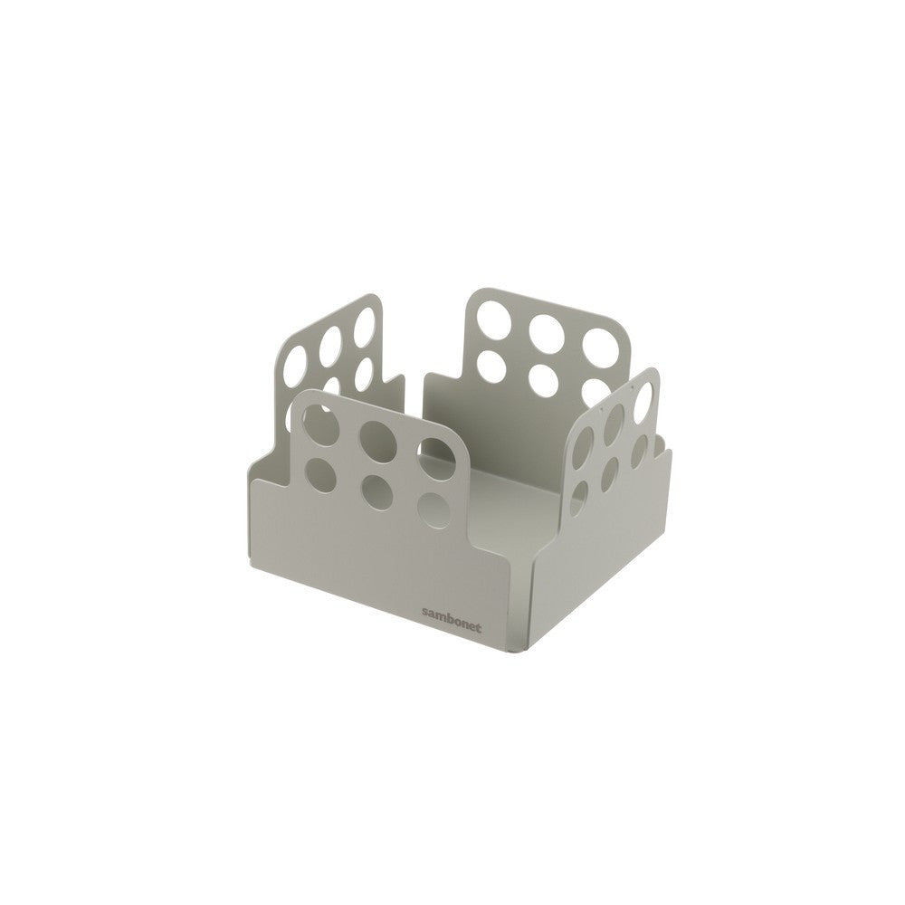 15.0x15.0 cm - Sambonet Radici Porta Tovaglioli Cubico In Acciaio Inox
