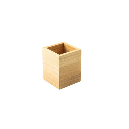 11.0x11.0 cm - Sambonet Radici Contenitore Cubico In Legno Di Gomma