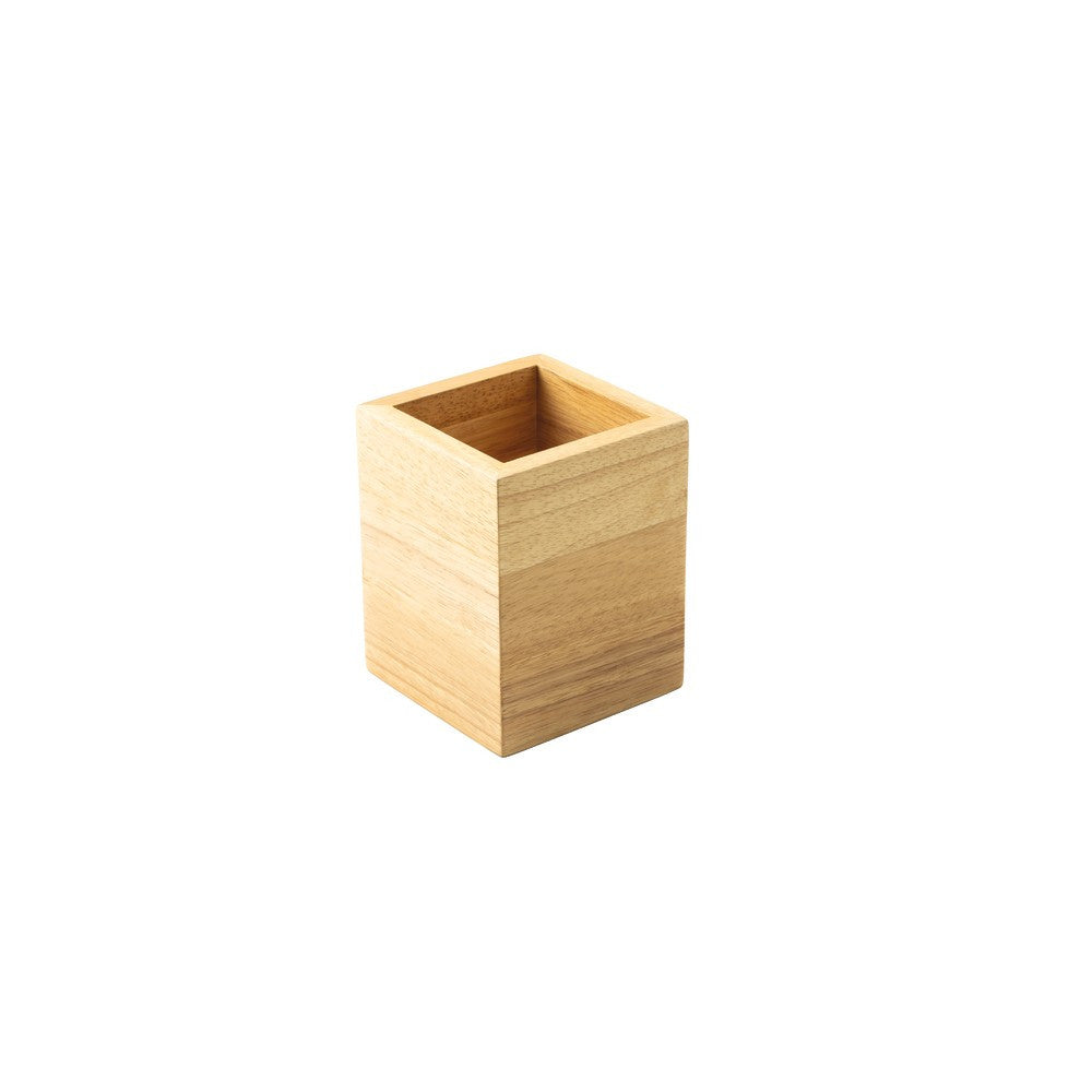 11.0x11.0 cm - Sambonet Radici Contenitore Cubico In Legno Di Gomma