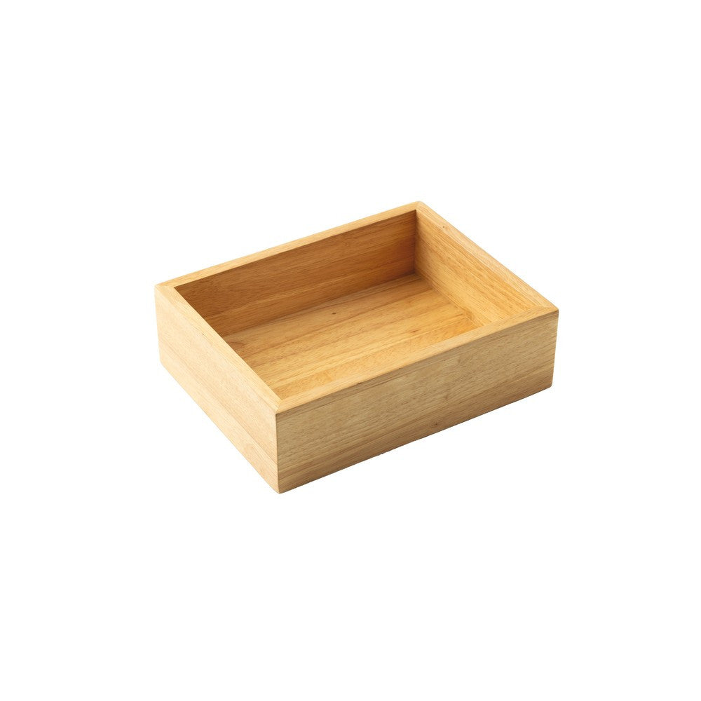 26.5x20.5 cm - Sambonet Radici Contenitore Rettangolare In Legno Di Gomma