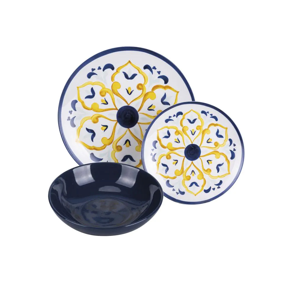 Sicilia Servizio Piatti In Porcellana e Stoneware - Set 18 Pz