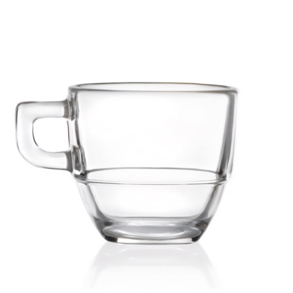 12 cl - RCR Cristalleria Italiana Caffè Tazza Tè Orzo In Vetro Cristallino Luxion Set 6 Pz