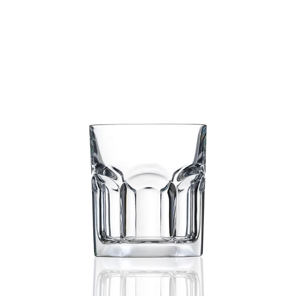 22.5 cl - RCR Cristalleria Italiana Hosteria Bicchiere Whisky OF In Vetro Cristallino Luxion Set 6 Pz