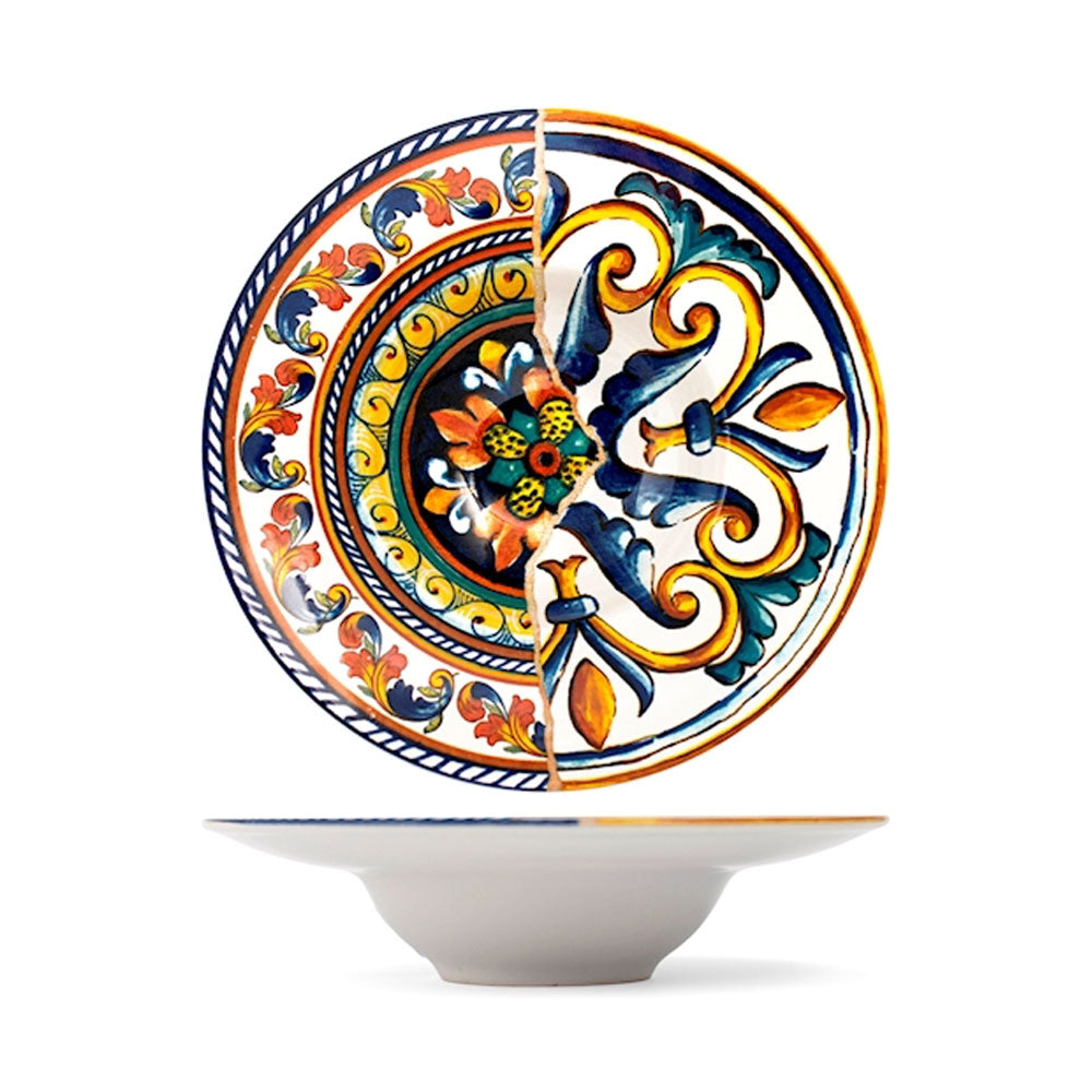 H&H Positano Piatto Fondo Pastabowl In Stoneware Set 6 Pz