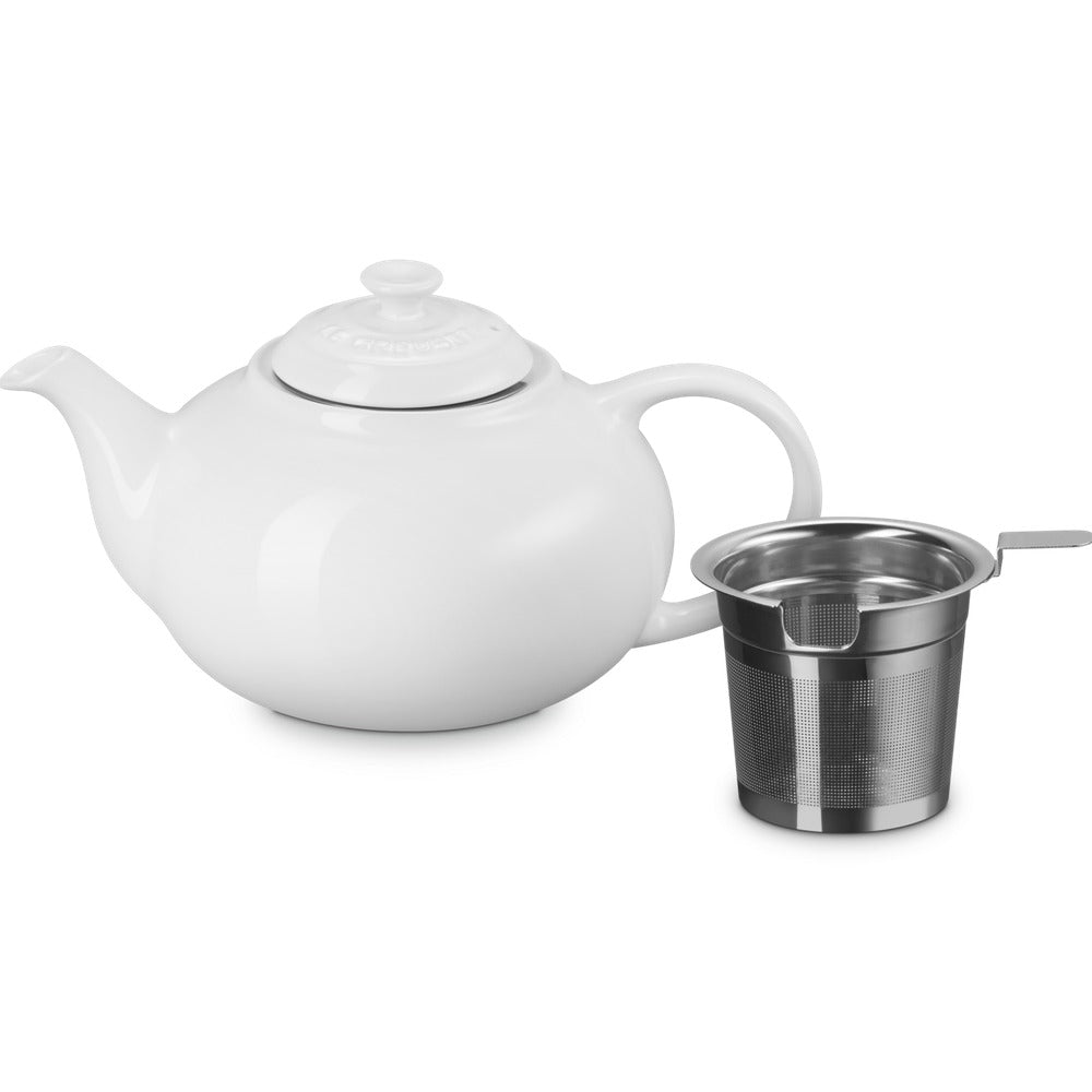 1.3 L - Le Creuset Classic Teiera In Gres Vetrificato Con Infusore Metallico