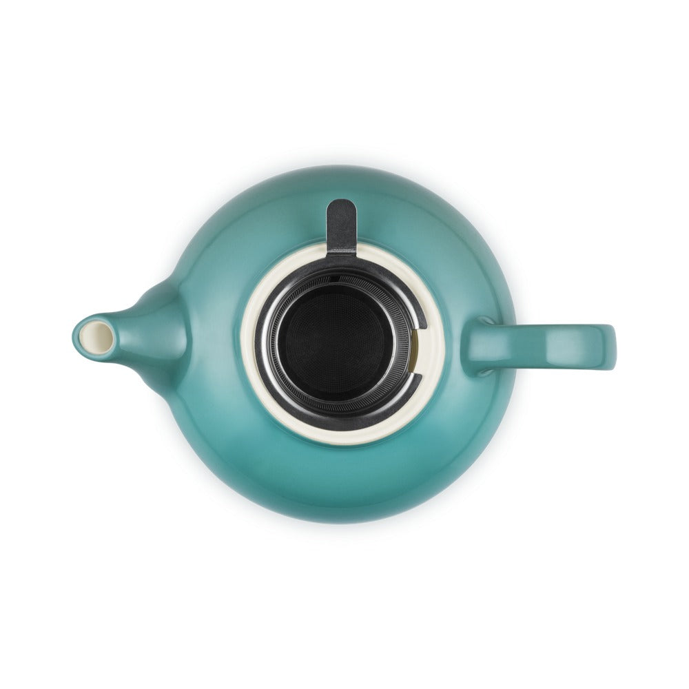 1.3 L - Le Creuset Classic Teiera In Gres Vetrificato Con Infusore Metallico