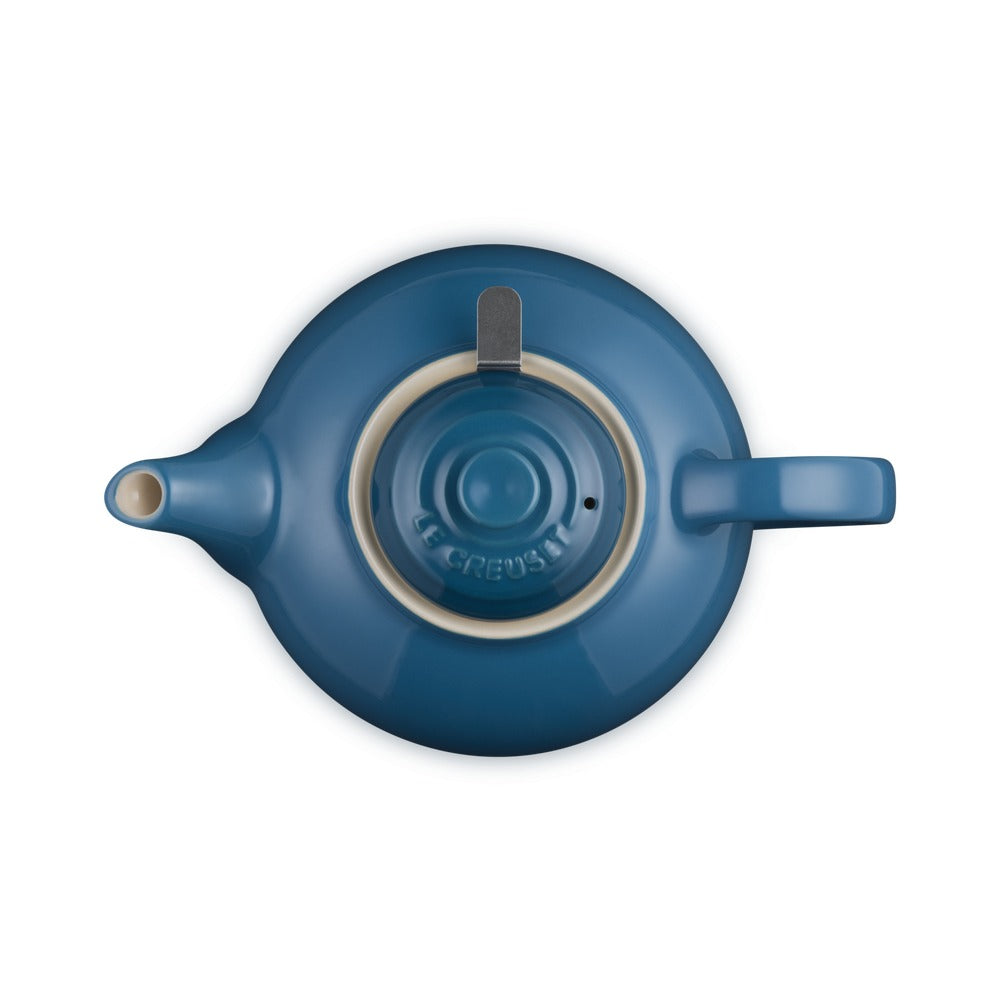 1.3 L - Le Creuset Classic Teiera In Gres Vetrificato Con Infusore Metallico