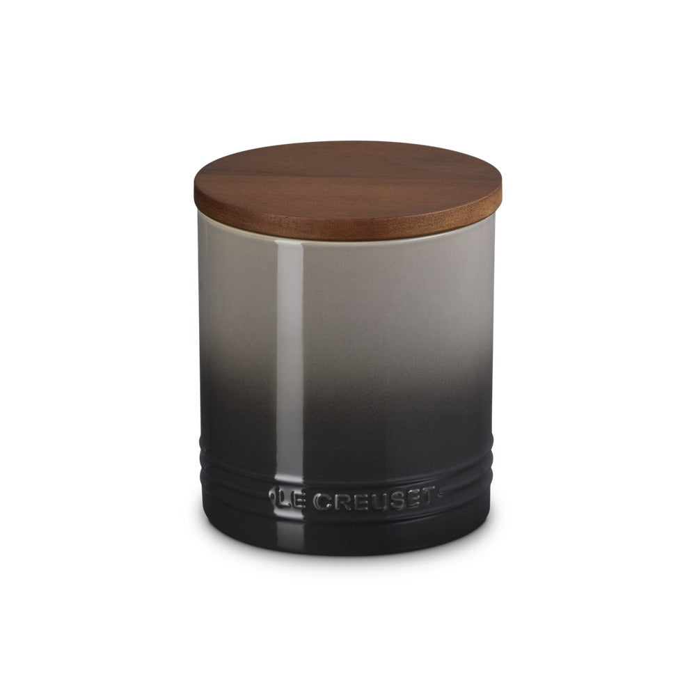 1.1 L - Le Creuset Evolution Barattolo In Gres Vetrificato Con Coperchio In Legno