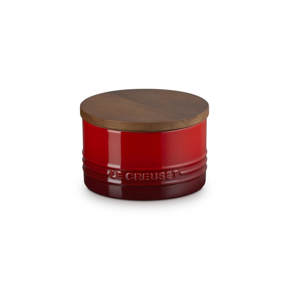 47 cl - Le Creuset Evolution Barattolo In Gres Vetrificato Con Coperchio In Legno