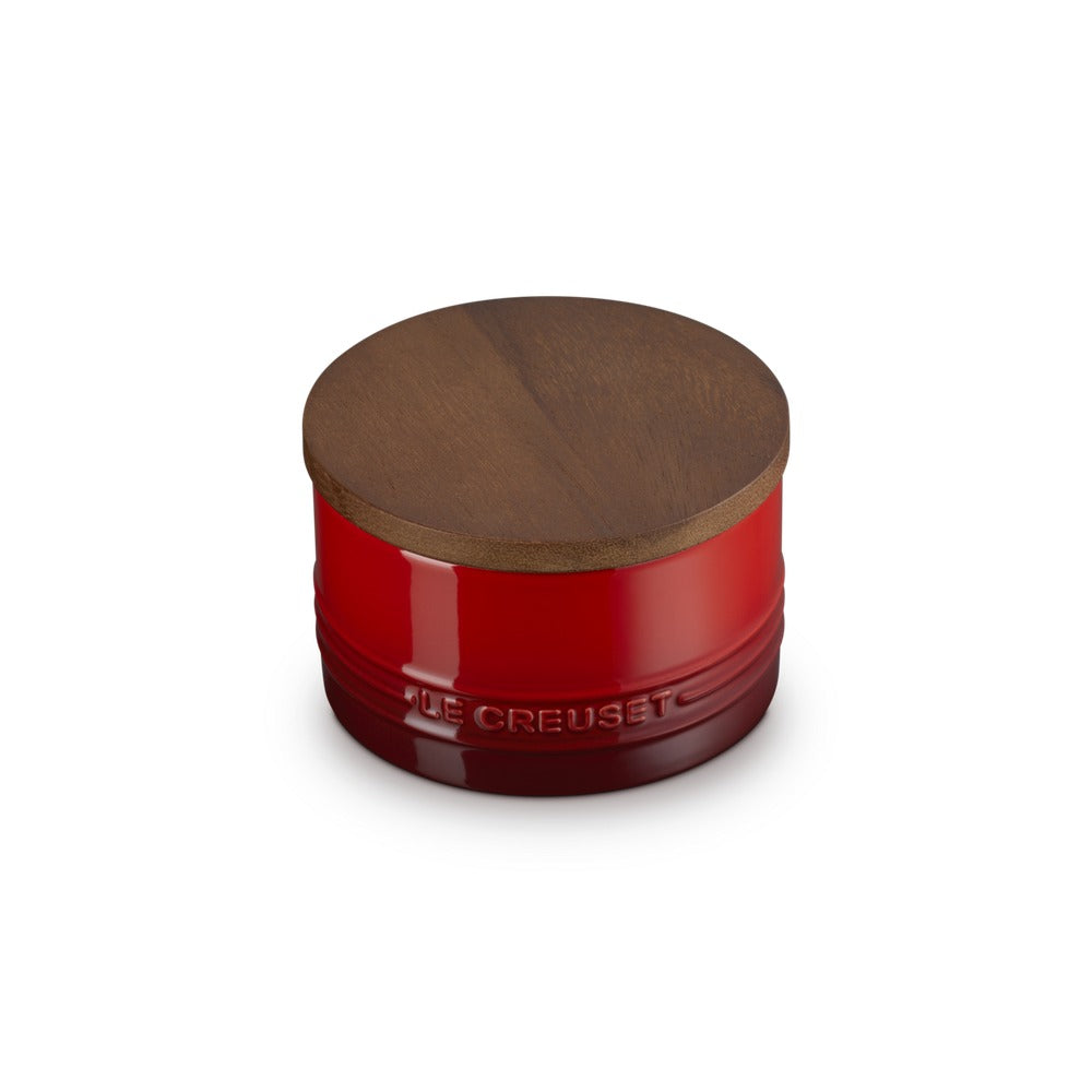 47 cl - Le Creuset Evolution Barattolo In Gres Vetrificato Con Coperchio In Legno