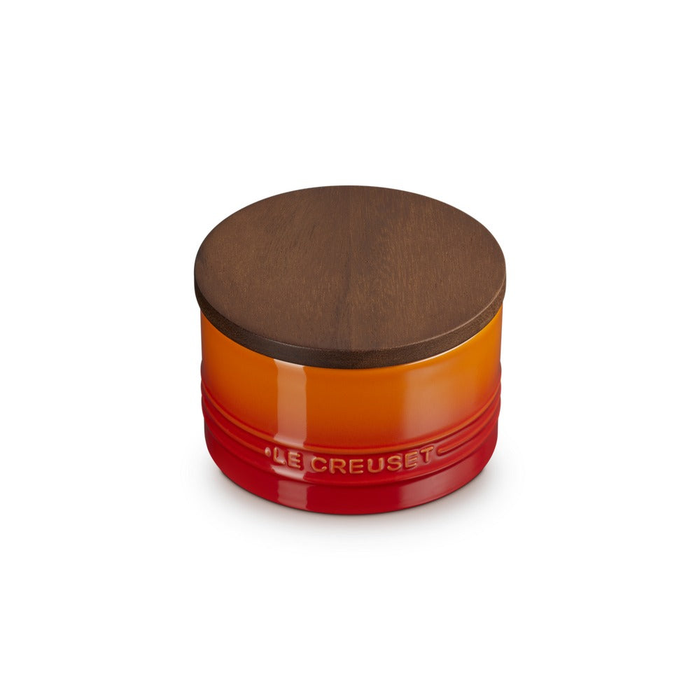 47 cl - Le Creuset Evolution Barattolo In Gres Vetrificato Con Coperchio In Legno