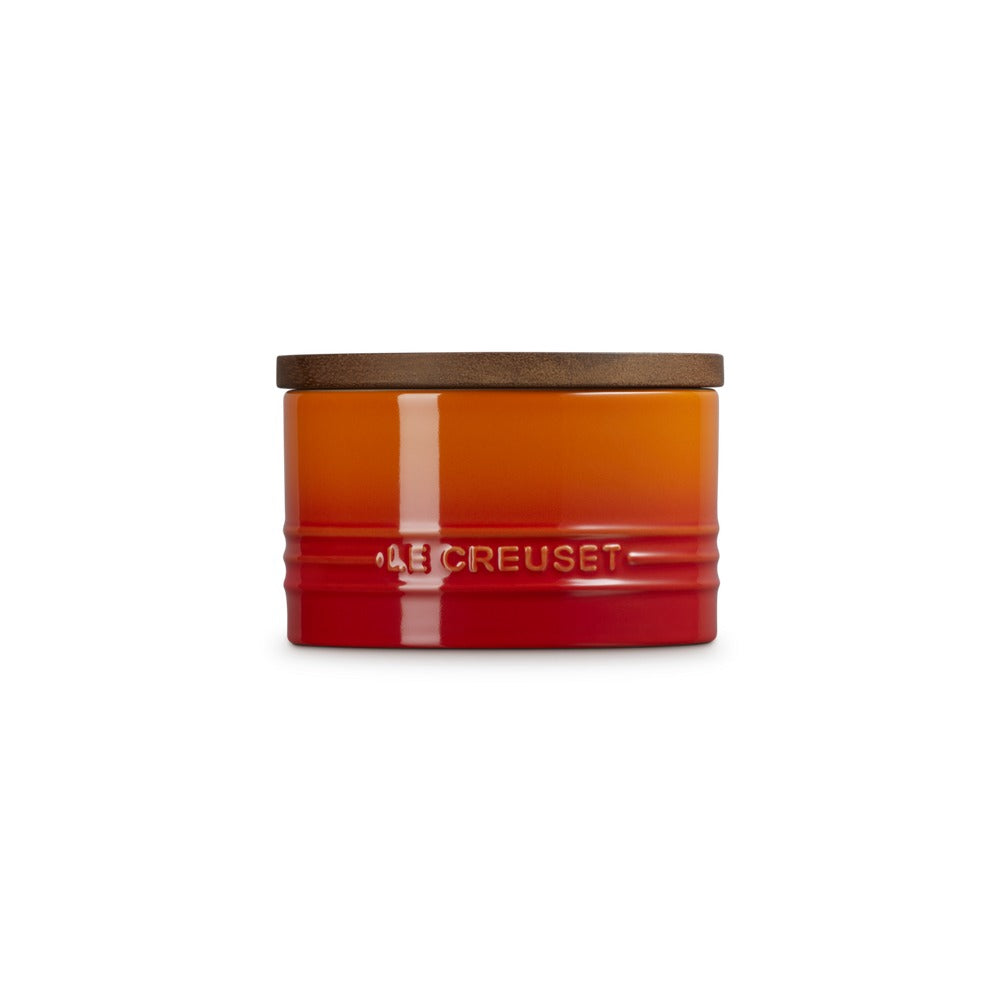 47 cl - Le Creuset Evolution Barattolo In Gres Vetrificato Con Coperchio In Legno