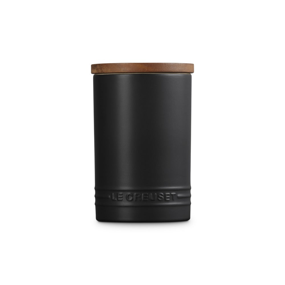 77 cl - Le Creuset Evolution Barattolo In Gres Vetrificato Con Coperchio In Legno