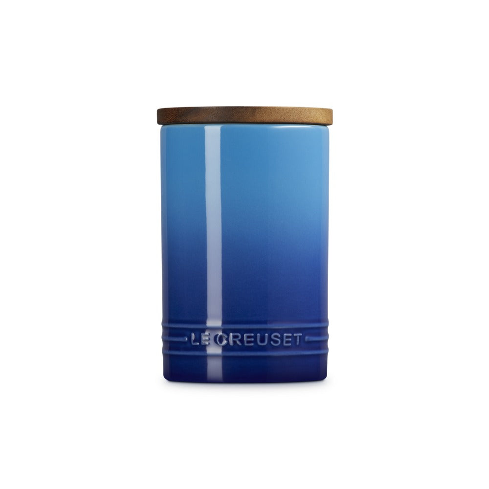 77 cl - Le Creuset Evolution Barattolo In Gres Vetrificato Con Coperchio In Legno
