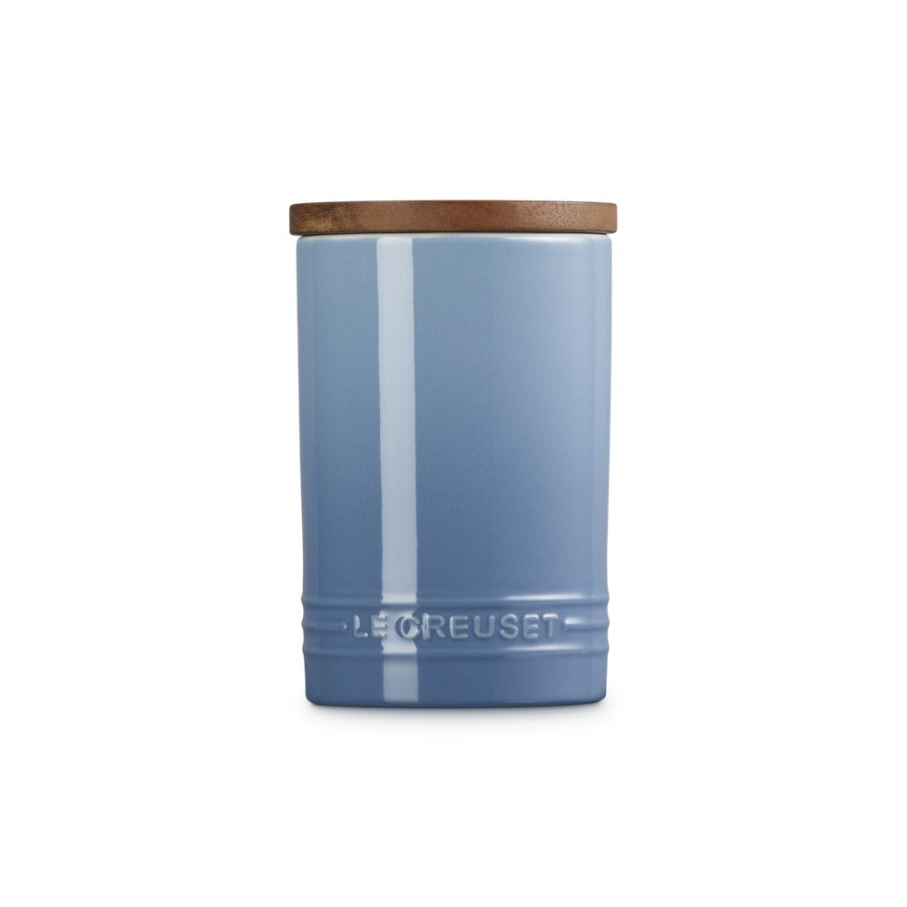 77 cl - Le Creuset Evolution Barattolo In Gres Vetrificato Con Coperchio In Legno