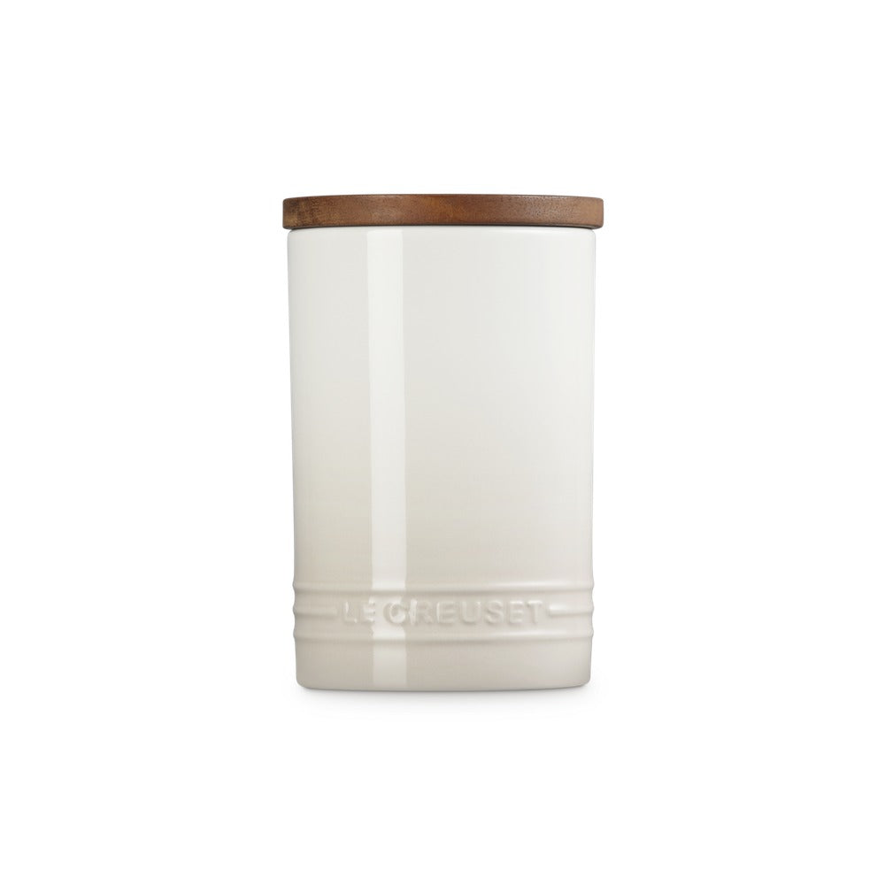77 cl - Le Creuset Evolution Barattolo In Gres Vetrificato Con Coperchio In Legno