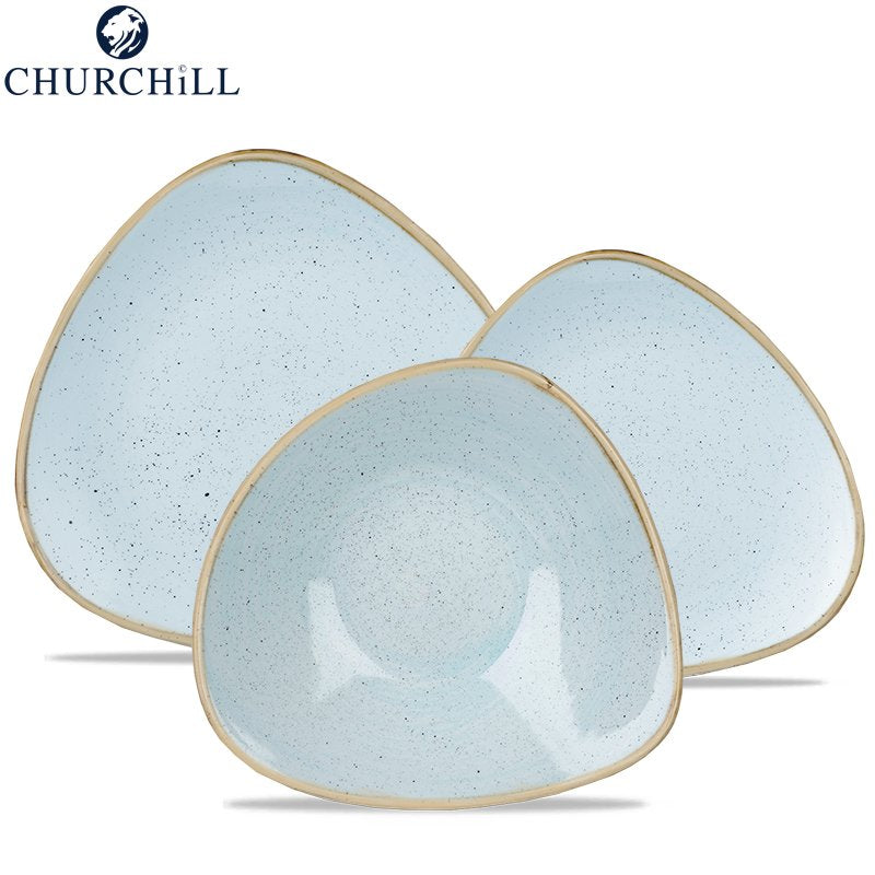 Churchill Stonecast Servizio Piatti Triangolare In Porcellana Vetrificata Set 12 Pz