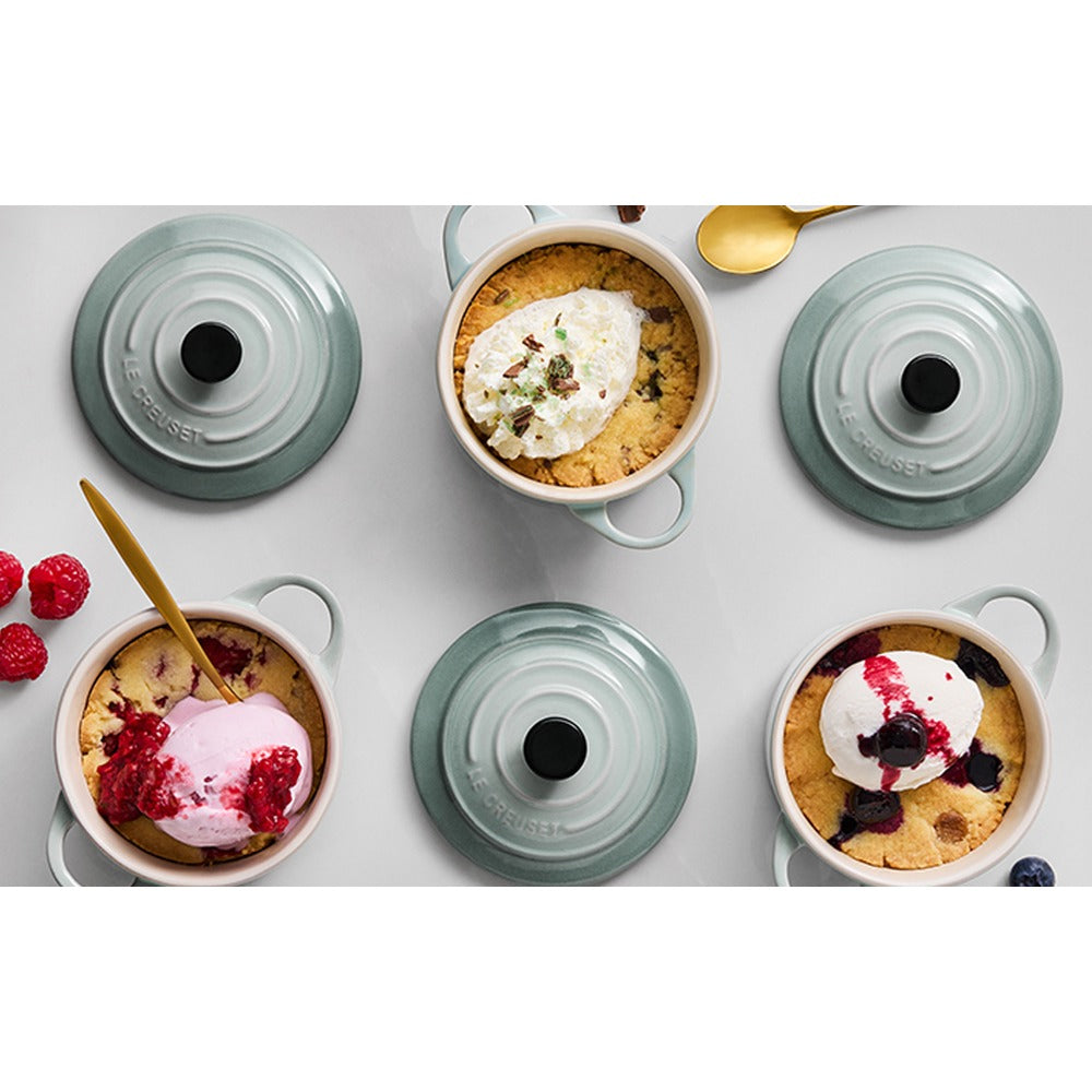 10 cm - Mini Cocotte Runde Auflaufform aus glasiertem Steinzeug